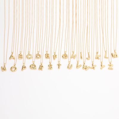 China Casual 18K/Sporty Gold Plated Jewelry 925 Sterling Silver Letter A-z Lnitial Necklace For Women Choker Chain Tasty Diy Pendant Necklace for sale