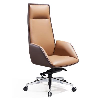 China 2021 Hot Sale High Quality Ergonomic Adjustable Chair Executive Office Chair Leather Chair (Height) Adjustable for sale