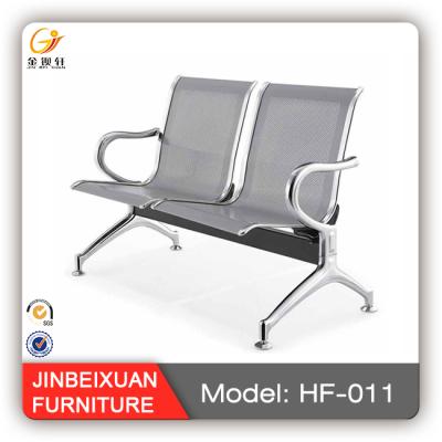 China Dental Waiting Chair Stainless Steel Airport Chair Waiting Chair With Two Seaters HF-011 for sale