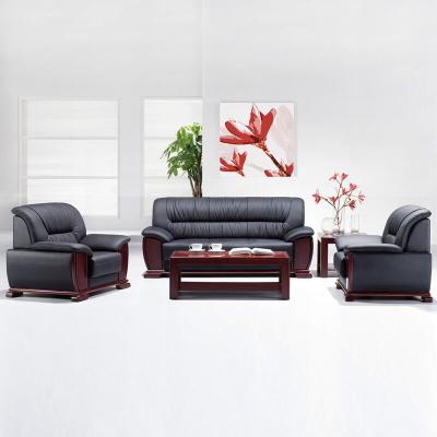 China HF056 Traditional Chesterfield Couch Living Room Office Solid Wood Leather Cama Set for sale