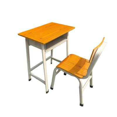 China Popular used MDF and chromed metal used school furnture student shelf desk and chair H-745 for sale