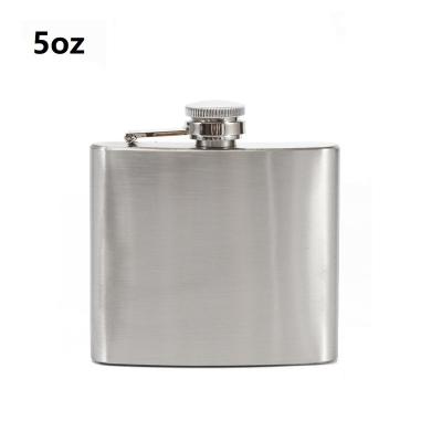 China Hot Selling Logo Stainless Steel 5oz Titanium Hip Flask Hip Flasks Custom Portable Liquor Hip Flasks for sale