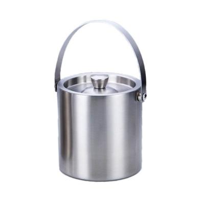 China 1.8L 3.2L durable wholesale durable cooling outdoor bar led ice bucket stainless steel champagne ice bucket for sale