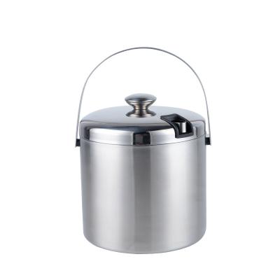 China High Quality Sustainable Design 3.2L Hollow Bar Outdoor Beer Champagne Tubs Stainless Steel Ice Buckets for sale