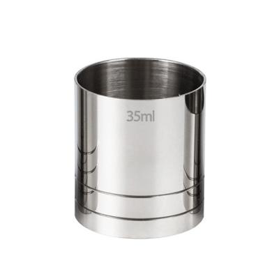 China Elegant appearance viable 15/35/50ml stainless steel small measure cylinder cocktail measuring cup for sale