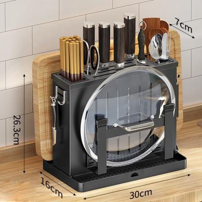 China Sustainable Durable Kitchen Household Equipment Multi-Function Knife Board Shelving Rack for sale