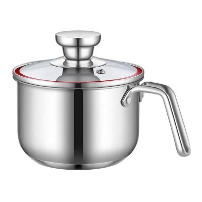 China Sustainable Universal 304 Stainless Steel Baby Food Pot Cooking Noodle Milk Hot Pot for sale