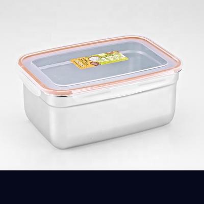 China Freshness Preservation Tableware Square 304 Stainless Steel Food Container Lunch Box For Packaging for sale