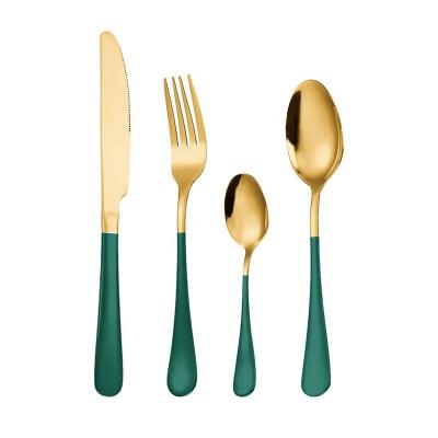 China Sustainable Luxury High Grade Stainless Steel Tableware 4 Pcs Cutlery Set for sale