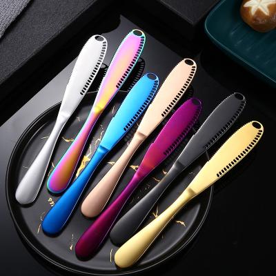 China Stainless Steel Deluxe Spreader Fly Cheese Set Viable Hot Selling Passionate Spread Butter Knife for sale