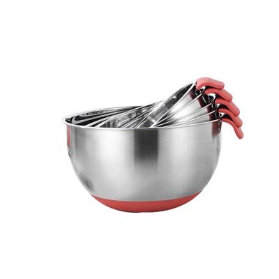 China Sustainable Wholesale Kitchen Heat Insulated Salad Bowl Mixing Bowls Stainless Steel for sale