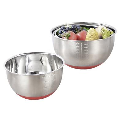 China Sustainable Plastic Stainless Steel Salad Bowl For Home Kitchen Accessories for sale