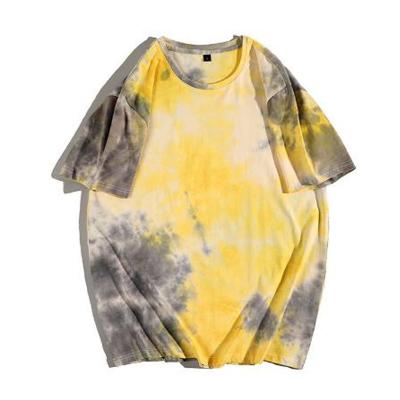 China Anti-pilling anti-pilling 2021 new tie-dye T-shirt women's cotton short-sleeved top loose T-shirt for women for sale