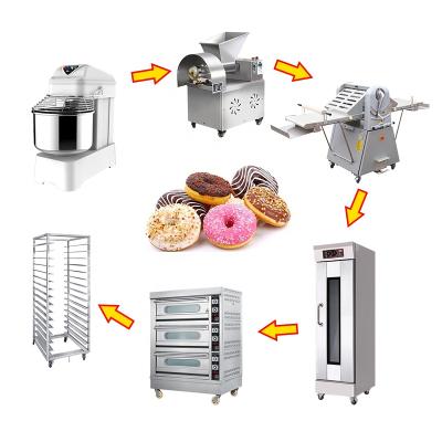 China Semi-automatic Snack Factory Bread Making Machine Commercial Electric Bakery Oven Bread Production Line For Sale for sale