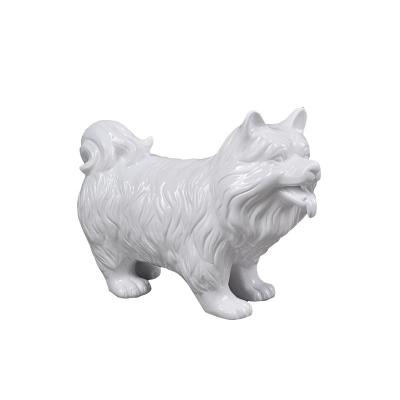 China Fiberglass Display Animal Dog Mannequin Mannequin White For Sale Window Wholesale Animal Fiberglass Fashion Display Dog Mannequin White For Sale for sale