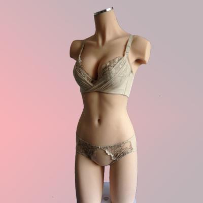 China Realistic Large Bust Torso Display Bikini Fashion Bra Lingerie Mannequin Half Body Female Realistic Mannequins Life Size Nude Female Mannequin for sale