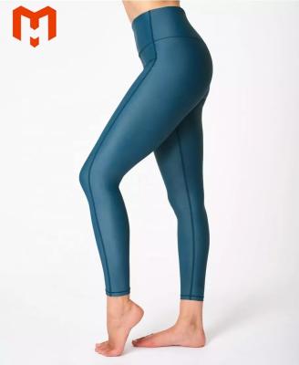 China High Waist Breathable Solid Nylon Spandex Women Wicking Yoga Gaiters Soft Pants for sale