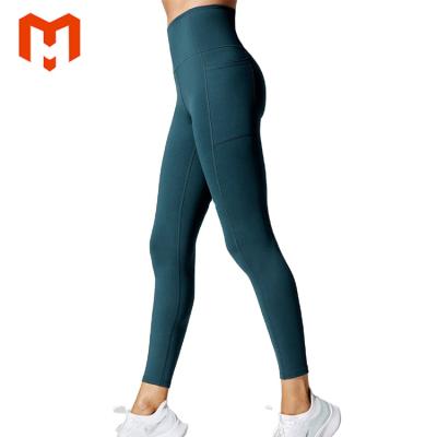 China Custom Women High Waisted Workout Leggings Plus Size Yoga Workout Pants With Phone Pocket for sale