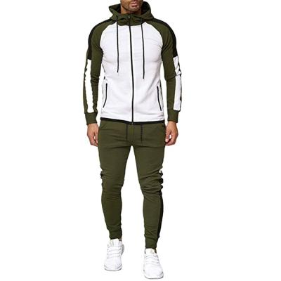 China Spring And Autumn Men Casual And Fashionable Breathable Tracksuit Assorted Color Blocking Male Active Suit for sale