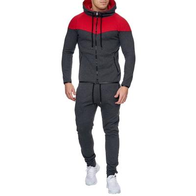 China Spring And Autumn Men Casual And Fashionable Breathable Tracksuit Assorted Color Blocking Male Active Suit for sale