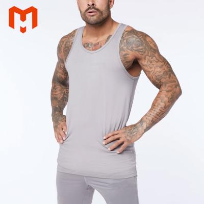 China QUICK DRY Custom Gym Sports Wear To Invest Quick Dry Cotton Spandex Fitted Training Running Mens Tank Top Premium for sale