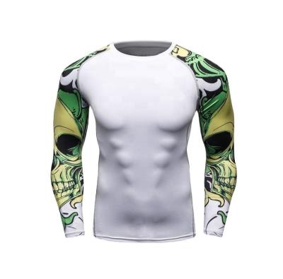 China quick dry 4-way stretch UV protection men's clothing surf compression sublimated Longsleeve Ropa Deportiva Homme Muttahida Majlis-e-Amal Gym Rash Guard for sale