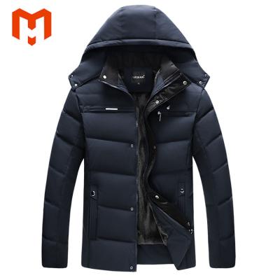 China Latest Style Sustainable Plus Thick Velvet Lining Down Padded Jacket Mid-life Men's Padded Jacket for sale