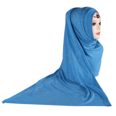 China 2019 Wholesale Polyester M-50 Hijab Scarf Muslim Tank Top Cotton Add Mix 12 Colors Scarf Women Hijab Design Stone Hijab for sale