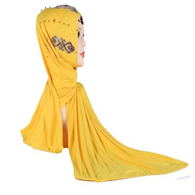 China High End Luxury Cotton Hijab Polyester M-68 Rhinestone Arab Scarves Arabic Hijab Fashion Muslim Scarf for sale