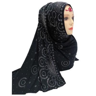 China Custom Made High Quality Beautiful Muslim Stone Hijab Women's Polyester M-12 Scarf Arab Dubai Fashion Arab Scarf for sale