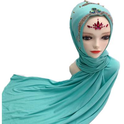 China M-17 Yiwu 100% Polyester Yiwu 100% Polyester Beautiful Stone Wholesale Beautiful Stone Dubai Fashion Scarf Arab hijabs 2019 Muslim for sale