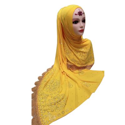 China Wholesale M-22 Yiwu Polyester Yiwu Scarf Arab Dubai Fashion Hijabs Scarves 100% Rhinestone Wholesale Stone for sale