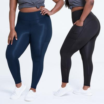 China Breathable L-4XL Plus Size Women Yoga Leggings With Pockets Women's Activewear Gym Clothes Sexy Sports Tight Pants for sale