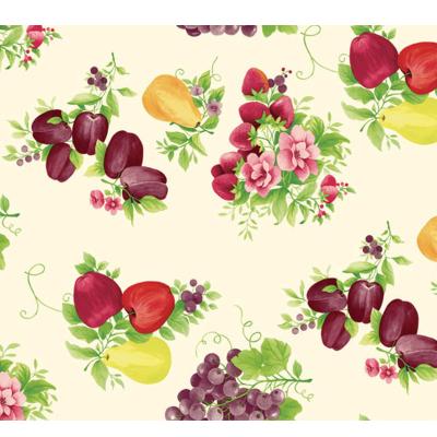 China Factory Cheap Price Oilproof Oblong Shape Vinyl Floral Printed Table Cover With Flannel Backing For Restaurant Or Party Use for sale