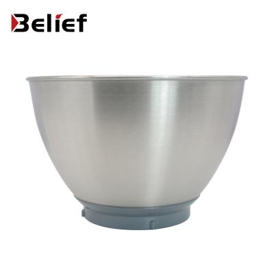 China Sustainable Metal Thicken Kitchen Accessories Mixing Stainless Steel Bowl Large Round Flour Bowl Different Sizes for sale