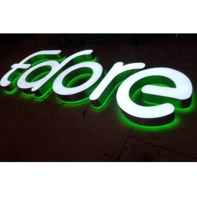 China Waterproof Outdoor Advertising Led Light Channel Front And Lighted Sign Back Letter for sale