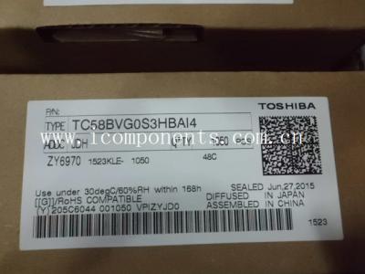 China TC58BVG0S3HBAI4 Toshiba  Electronic Components SLC NAND Flash 3.3V 1G-bit 63-Pin B for sale