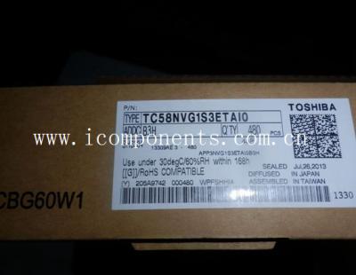 China TC58NVG1S3ETAI0  SLC NAND Flash Serial 3.3V 2Gbit 256M x 8bit 25ns 48-Pin TSOP-I for sale