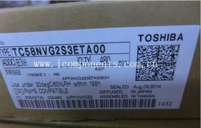 China TC58NVG2S3ETA00 SLC NAND Flash Serial 3.3V 4Gbit 512M x 8bit 30us 48-Pin TSOP-I for sale