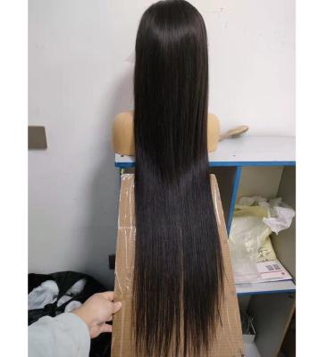 China Wholesale Amara Hair 40inch Silky Straight Human Hair Lace Wigs Long 200 Density 40inch Transparent Swiss Hair Lace Wigs for sale