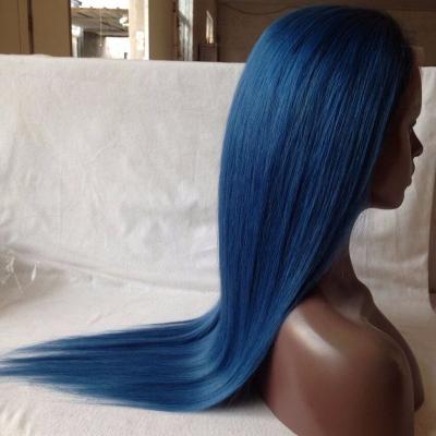 China Swiss Amara Hair new lace products lace wigs lace front hair midnight blue wig for sale