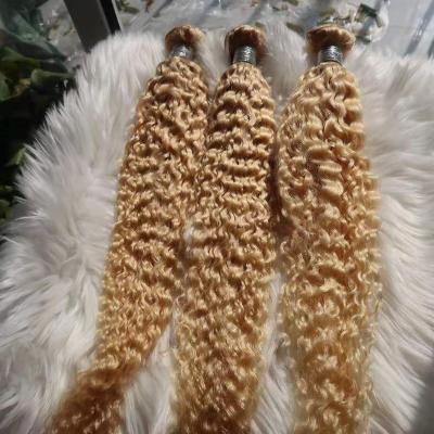 China Best Quality 613 Blonde Hair Curly Hair Bundles for sale