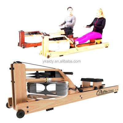 China Gym Wooden Equipment Fitness Wooden Frame Rowing Machine Luxury Magnetic Rowing Machine for sale