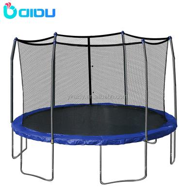 China With factory direct sales protective round 15ft fitness net cheap trampoline with inner fence and with spring protection for sale for sale