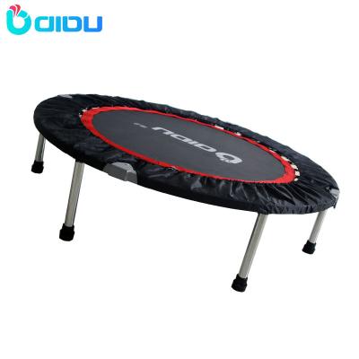 China Free Fitness Portable Gymnastics Mini Indoor Folding Rebounder Trampoline Adult Net Protector With Handle for sale