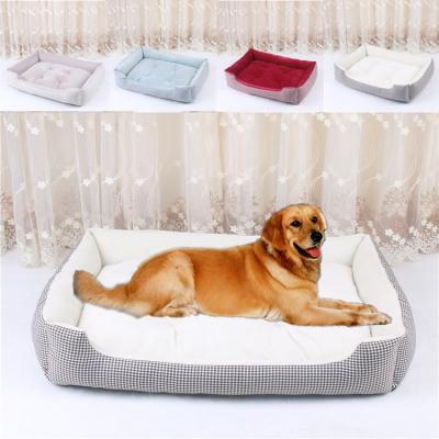 China Manufacturer Viable Wholesale Multicolor Small Large Pet Accessory Soft Dog Sofa Bed for sale