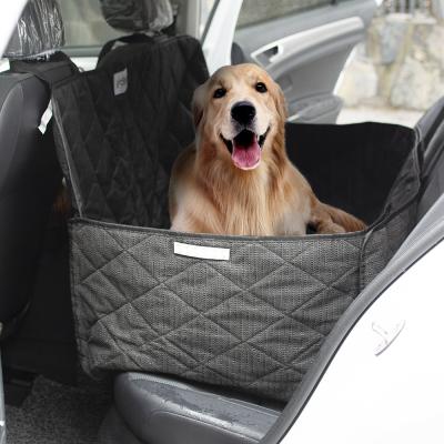 China Viable Wholesale Manufacturer Large Black Waterproof Foldable Dog Car Seat Cover Washable Seat Cover for sale