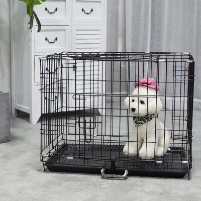 China Cheap Manufacturer Dog Cage Stainless Steel Viable Wholesale Foldable Metal Carriers Large Small for sale