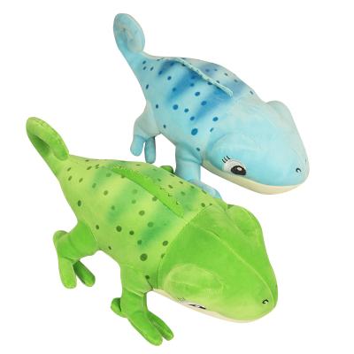 China Wholesale Green Blue Cute Dog Gecko Plush Toys From Dog Manufacturer for sale