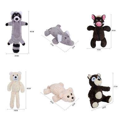 China Sustainable Wholesale Cute Dog Maker PV Bear Squeak Soft Plush Toys for sale